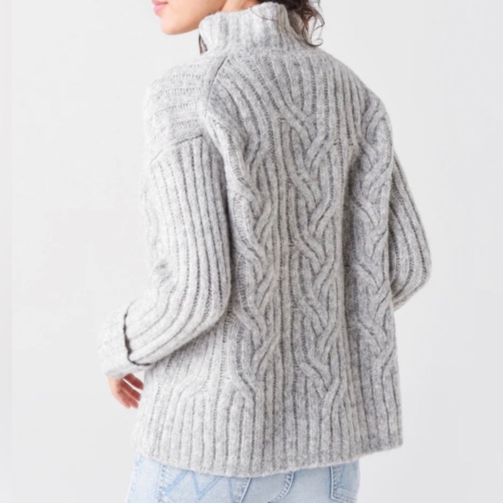 Vince Mirrored Cable Turtleneck Sweater - Picture 2 of 4